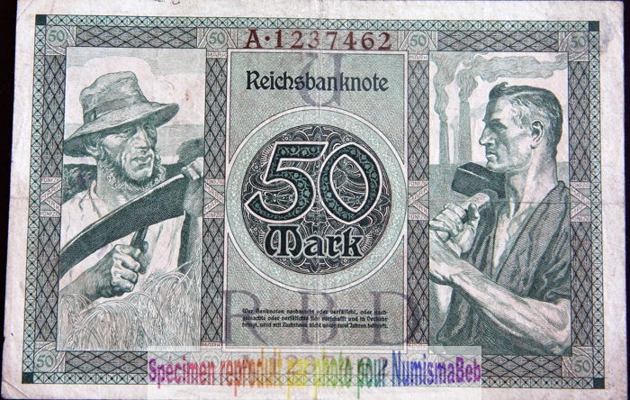 50 MARK Allemand 1920